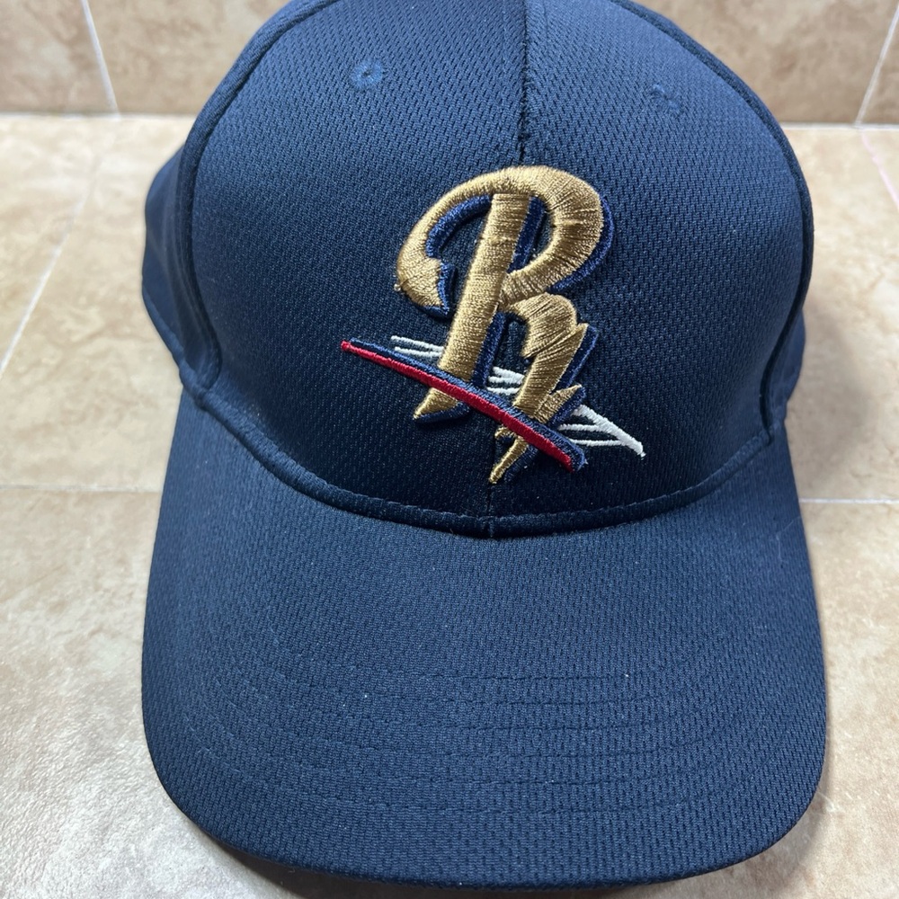 Kids Navy Blue Baseball Cap with Gold Embroidery